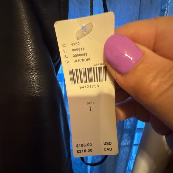 Anthropologie Pilcro sleeveless black faux leather corset midi dress size L - Picture 9 of 16